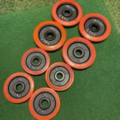 アイロテックのダンベルプレート2.5キロ4枚1.25キロ4枚ラバー付き