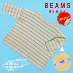 BEAMS HEART☆マルチボーダー ドロップショルダー 七分袖 カットソー