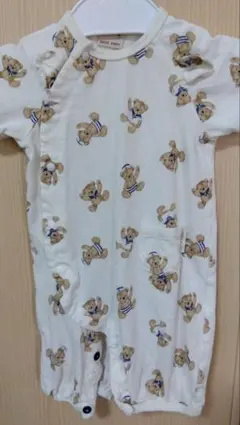 petit main クマ柄ロンパース 50〜70サイズ