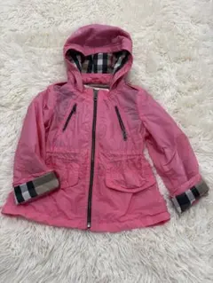 バーバリー　4y110cm ピンク フード付きジャケット