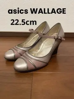 美品✨asics 22.5 レザーWALLAGE ワラッジ ストラップ パンプスのサムネイル