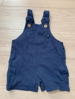 futafuta　くま耳サロペット　ネイビー　80