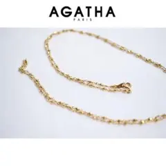 【AGATHA/アガタ】定番ゴールドボールチェーン2連ネックレス　100cmのサムネイル