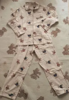 GU★くま柄パジャマ★140センチ★綿100%