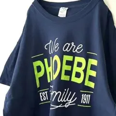 We PHOEBE ファミリー Tシャツ XL ネイビー 紺色 古着