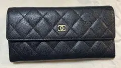 CHANEL マトラッセ キャビアスキン 長財布 ブラックのサムネイル