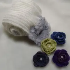 マフラー　ハンドメイド　フェイクファー