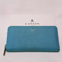 ✨箱付き✨ LANVIN ランバンオンブルー 長財布 ターコイズ ブルーのサムネイル