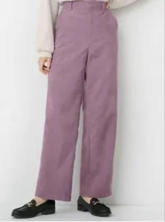 ⭐️美品⭐️GU コーデュロイストレートパンツ紫