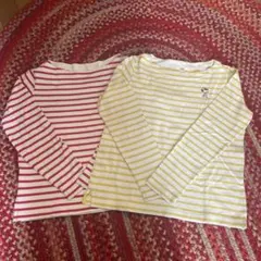 UNIQLO ボーダー長袖Tシャツ2枚セット