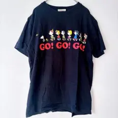 ピーナッツ クルーネック 半袖 プリント Tシャツ M 黒 カジュアル ラブシャ