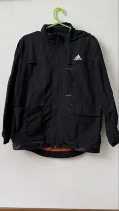 【フード収納可能】adidas キッズ ジャケット ブラック　160㎝のサムネイル