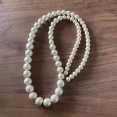 パールホワイト ロングネックレス