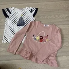 【美品】familiar 120cm 長袖半袖Tシャツセット