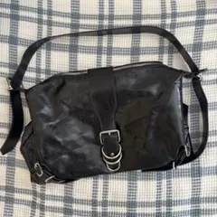 00s y2k レザーショルダーバッグ