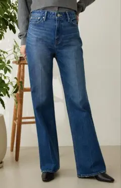 crie confortoフレアーワイドデニムパ ンツ　M クリーコンフォルト