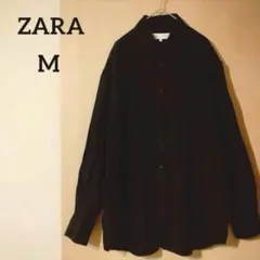 訳あり⭐︎ZARA ザラ　長袖シャツ　ブラック　柔らかい　肌触り　M