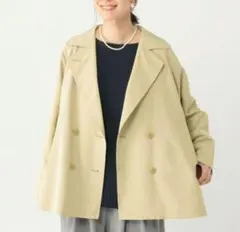 studio CLIP ミドルトレンチコート ベージュ 春アウター 撥水