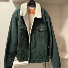 Levi's ダークグリーン ボアジャケット