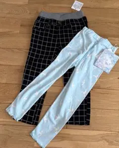 【新品】 キッズ ボトムスセット チェック柄 シナモン100 110