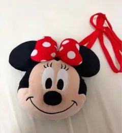 ミニーマウス 顔型ポーチ