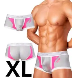 「XLグレー」GX3 GLOSS NEON カラーパネル ボクサーパンツ