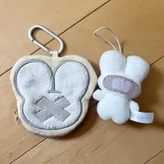 【匿名配送】 beco+81 しりみみうさぎ フェイスポーチ キーホルダー