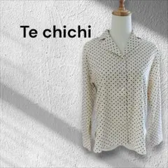 Te chichi ドット柄ブラウス アイボリー×ブラック フリーサイズ