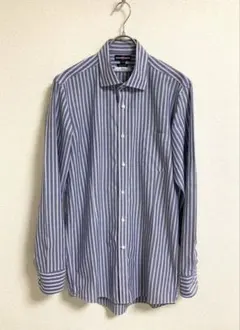 アレキサンダージュリアン　ストライプ 長袖シャツ 41-86（カフスボタン付）