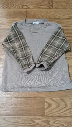 ペアマノン　長袖　チェック　100　トレーナー