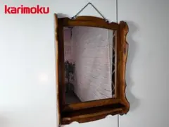 カリモク karimoku】壁掛け鏡 アンティーク - メルカリ