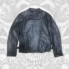 00s archive 変形 シングルライダースジャケット dark wear