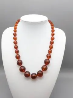 6 琥珀ネックレス アンバー ロングネックレス アクセサリー ジュエリー
