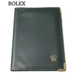ROLEX ロレックス パスポートケース ダークグリーン レザー