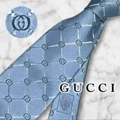 GUCCI ネクタイ ブルー GG柄のサムネイル