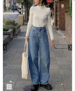 カーブラインデニムパンツ[fo1845]