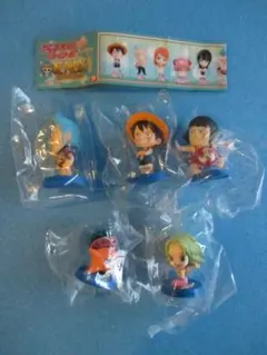 アニキャラヒーローズ5体セット◎ルフィケイミーフランキー戦桃丸パッパグワンピース