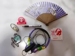エヴァンゲリオン グッズまとめ売り 初号機 綾波レイ NERV ヘッドホン他