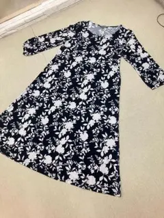 （K12186）ローラアシュレイ　ロング　ワンピース　花柄　フラワー　38