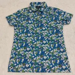 【美品】Paradiso レディース ゴルフウェア ポロシャツ 花柄 Mサイズのサムネイル