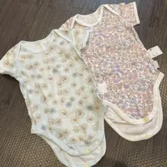 UNIQLO ユニクロ 半袖 ボディスーツ 花柄 2枚セット