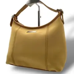 COACH ハンドバッグ アクセサリーポーチ ベージュ ロゴ金具 ウレタンレザー