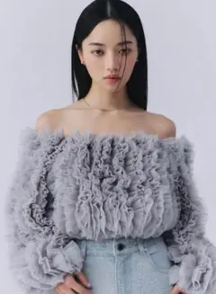 美品】eimy istoire ピンク ボウタイラッフルブラウス - メルカリ