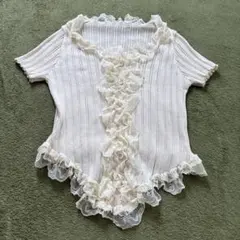 新品　半袖　ニット　フリー　レディース