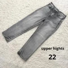 アッパーハイツ THE HIS 139169 グレー サイズ22 デニムパンツ