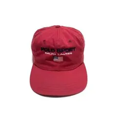 USA製 ポロ スポーツ 星条旗 ダッドキャップ ヴィンテージ レッド 赤 刺繍