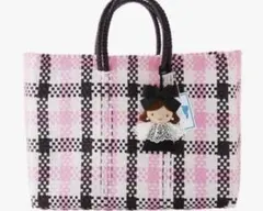 【美品】familiar ファミリア　メルカドバッグ　ピンクのサムネイル