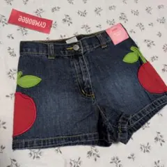 ジンボリー　りんごのポケットデニムショートパンツ4歳　105