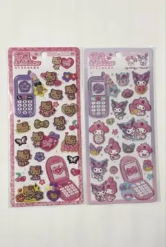 【正規品】平成はっぴーフォン　日焼けキティ　マイメロ　2点セット