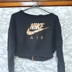 NIKE AIR クロップドスウェット ブラック Sのサムネイル